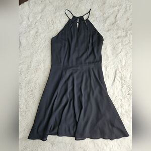 Halter Fit & Flare Dress - Black - 4